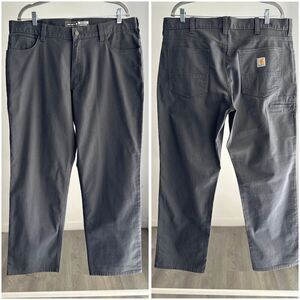 Carhartt Rugged Flex Relaxed Fit Canvas 5-Pocket Work Pant, Grey, W38 x L30